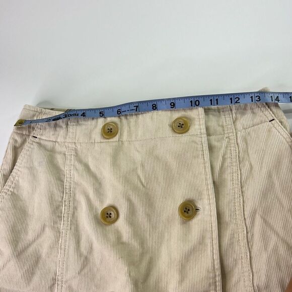 Uniqlo x Ines De La Fressange Corduroy Button Front Mini Skirt Cream 4 - Picture 9 of 11